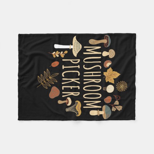 Mushroom Hunter Mushrooms Picker Fleecedecke (Vorderseite (Horizontal))