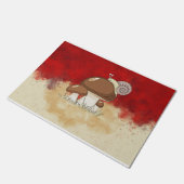 Mushroom Hunter Pilze Aquarell Fußmatte (Schrägansicht)