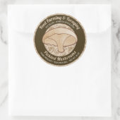 Mushroom Icon Round Label Runder Aufkleber (Tasche)