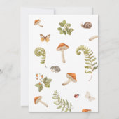 Mushroom Igel Ladybeet Kinderdusche Einladung (Rückseite)