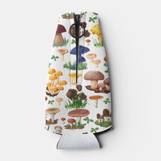Mushroom Illustration Flaschenkühler (Rückseite)