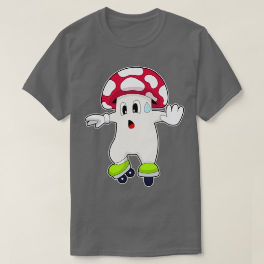Mushroom Inline Skaten Roller Skate T-Shirt (Design vorne)