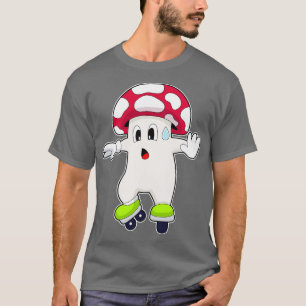 Mushroom Inline Skaten Roller Skate T-Shirt