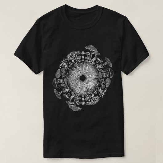 Mushroom Iris Mycology Foraging Hunter Mycologin T-Shirt (Design vorne)