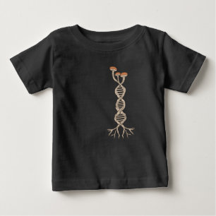 Mushroom Jagd DNA Morels Hunter Mykologe Grab Baby T-shirt