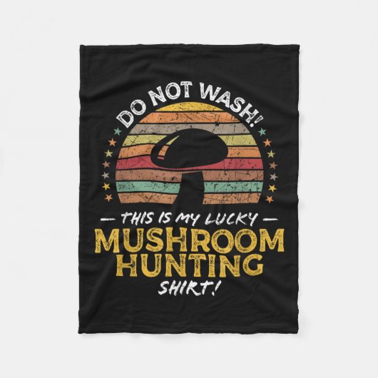 Mushroom Jagd Funny Foraging Morel Quote Graphi Fleecedecke (Vorderseite)
