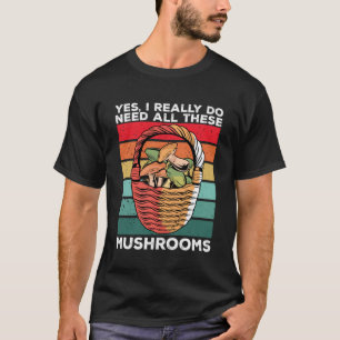 Mushroom Jagd Retro Vintag Morel Hunter Foragi T-Shirt