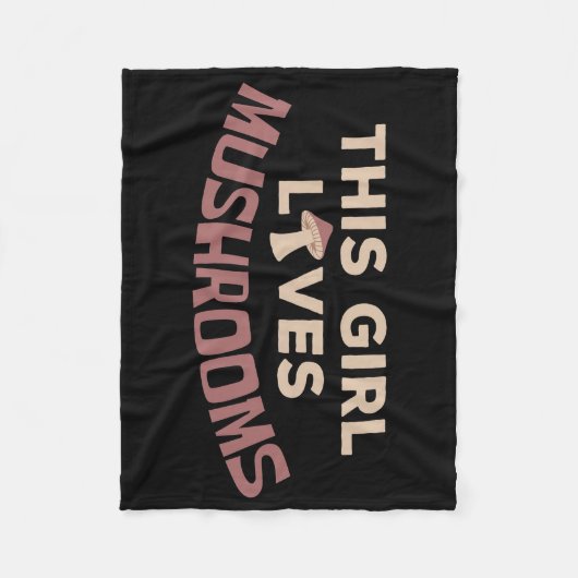 Mushroom Jäger diese Girl-Lieben Pilze Fleecedecke (Vorderseite)