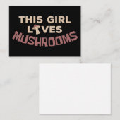 Mushroom Jäger diese Girl-Lieben Pilze Visitenkarte (Vorne/Hinten)