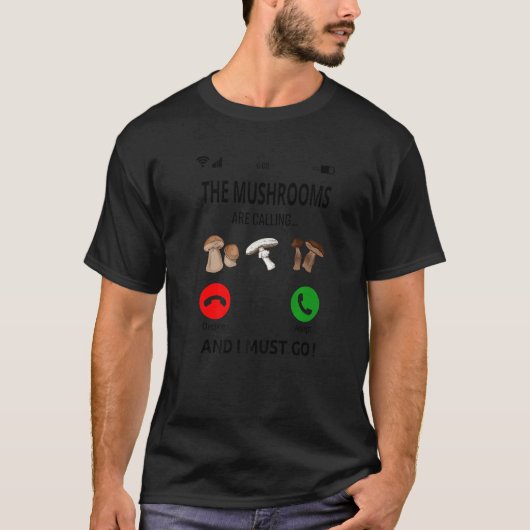 Mushroom-Jäger-Pilze, die Mushroom-Jagd nennen T-Shirt (Vorderseite)