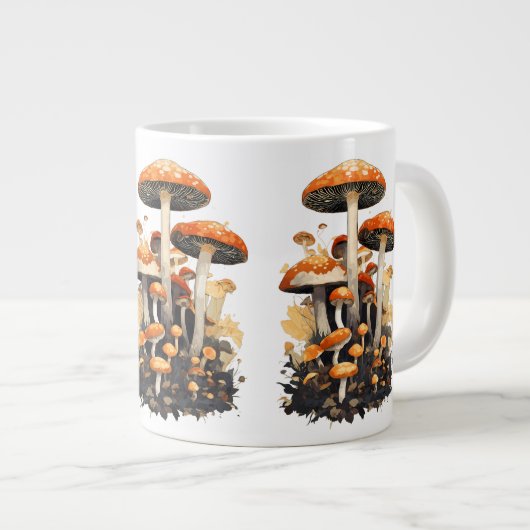 Mushroom Jumbo-Tasse (Vorderseite Rechts)
