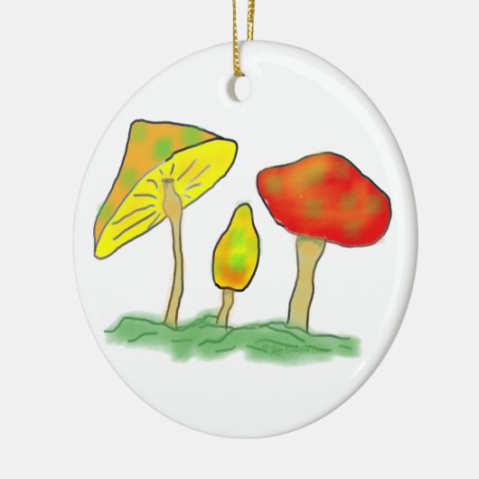 Mushroom Keramikornament (Links)