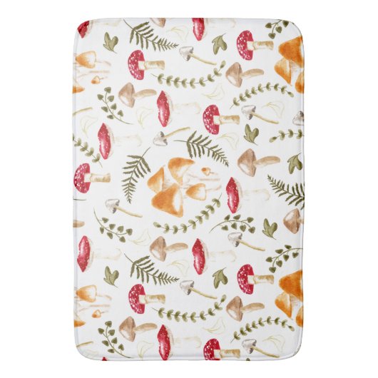 Mushroom | Kernästhetik | Wasserfarbe Badematte (Vorderseite Vertikal)