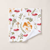 Mushroom | Kernästhetik | Wasserfarbe Badhandtuch Set (Waschlappen)