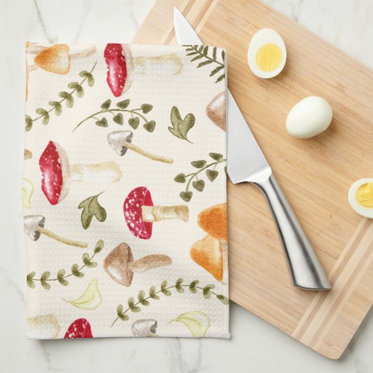 Mushroom | Kernästhetik | Wasserfarbe Geschirrtuch (Viertel Falte)