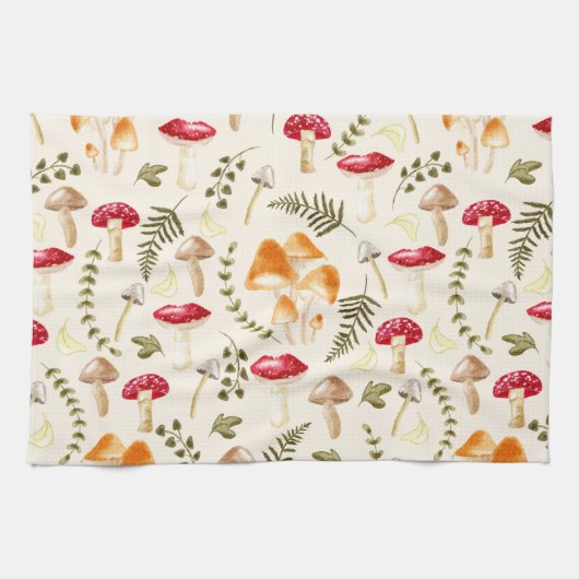 Mushroom | Kernästhetik | Wasserfarbe Geschirrtuch (Horizontal)