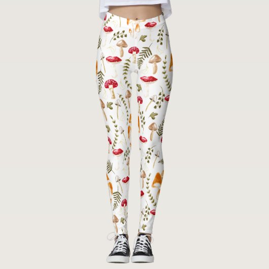 Mushroom | Kernästhetik | Wasserfarbe Leggings (Vorderseite)