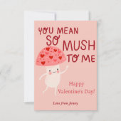 Mushroom-Klassenzimmer Valentine Note Card Einladung (Vorderseite)