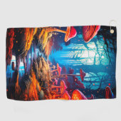 Mushroom Land Golfhandtuch (Horizontal)