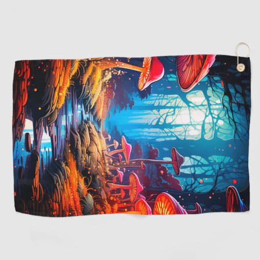 Mushroom Land Golfhandtuch (Horizontal)