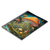 Mushroom Landscape Surreal Fantasy Art Notizblock (Linke Seite)