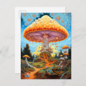 Mushroom Landscape Surreal Fantasy Art Postkarte (Vorne/Hinten)