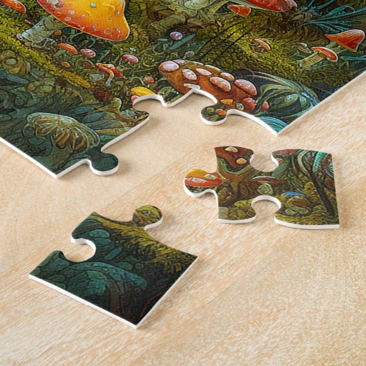 Mushroom Landscape Surreal Fantasy Art Puzzle (Seite)