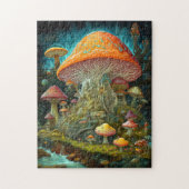 Mushroom Landscape Surreal Fantasy Art Puzzle (Vertikal)