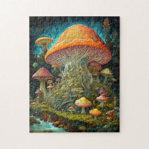 Mushroom Landscape Surreal Fantasy Art Puzzle