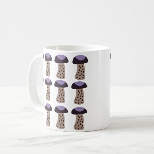 Mushroom Lila Mushroom Kaffeetasse (Vorderseite Links)