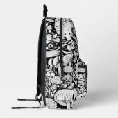 Mushroom-Linie zeichnend Bedruckter Rucksack (Links)