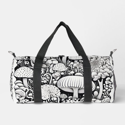 Mushroom-Linie zeichnend Duffle Bag (Vorderseite)