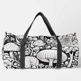 Mushroom-Linie zeichnend Duffle Bag