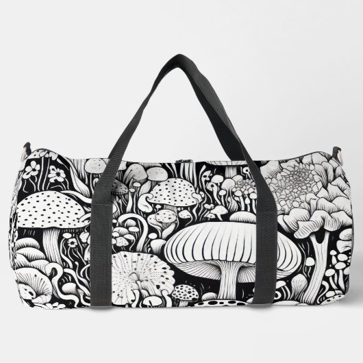 Mushroom-Linie zeichnend Duffle Bag (Vorderseite)