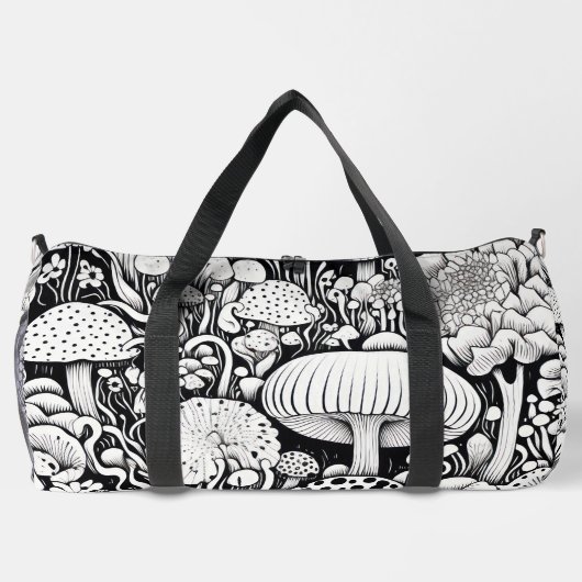 Mushroom-Linie zeichnend Duffle Bag (Rückseite)