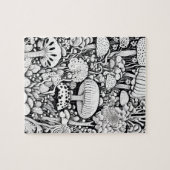 Mushroom-Linie zeichnend Puzzle (Horizontal)