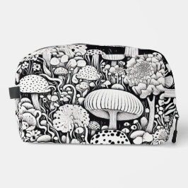 Mushroom-Linie zeichnend Waschbeutel
