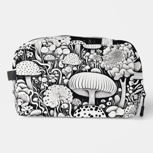 Mushroom-Linie zeichnend Waschbeutel (Vorderseite)