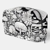 Mushroom-Linie zeichnend Waschbeutel (Rechte Ecke)