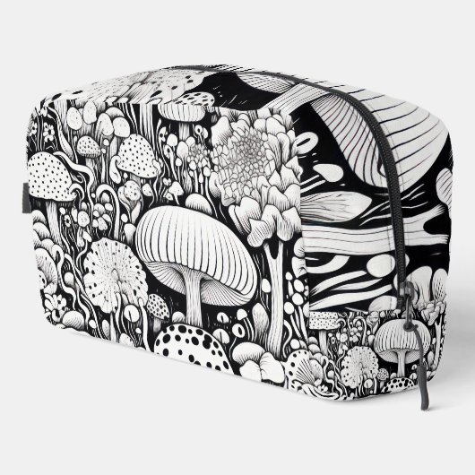 Mushroom-Linie zeichnend Waschbeutel (Rechte Ecke)