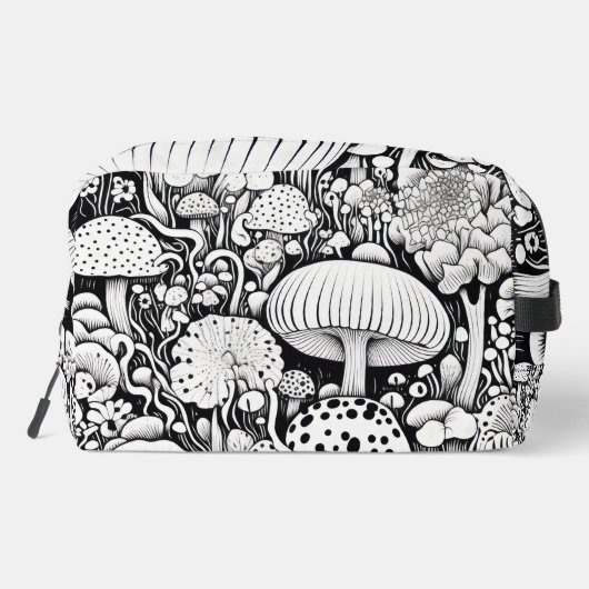 Mushroom-Linie zeichnend Waschbeutel (Rückseite)