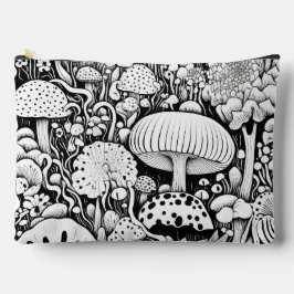 Mushroom-Linie zeichnend Zubehörtasche