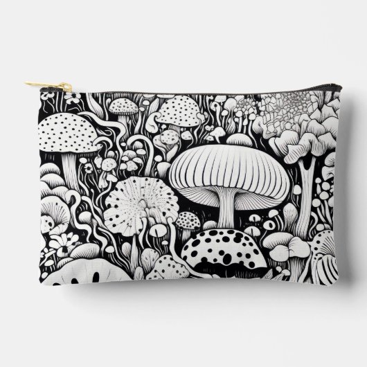 Mushroom-Linie zeichnend Zubehörtasche (Vorderseite)