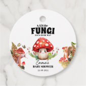 Mushroom Little Fungi Forest Greenery Baby Shower Geschenkanhänger (Vorderseite)