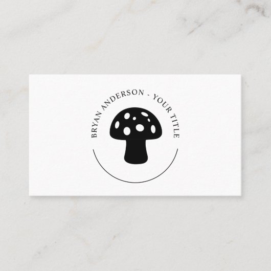 Mushroom-Logo-Visitenkarte Visitenkarte (Vorderseite)
