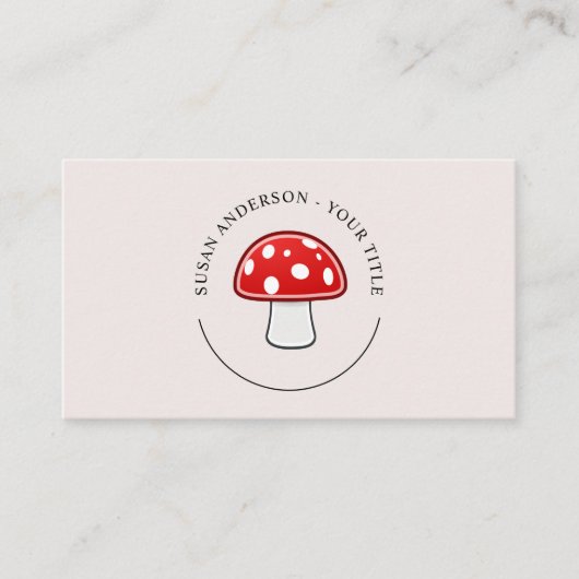 Mushroom-Logo-Visitenkarte Visitenkarte (Vorderseite)