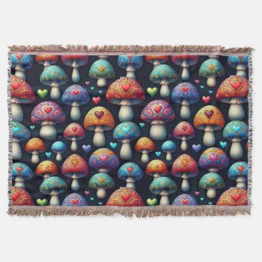 Mushroom Love Decke (Vorderseite)