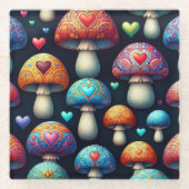 Mushroom Love Glasuntersetzer (Vorderseite)