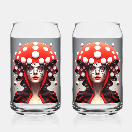 Mushroom-Mädchen 3 Dosenglas (Vorderseite)