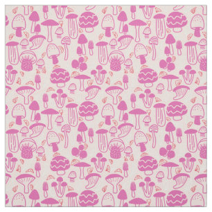 Mushroom Magenta Pink Stoff